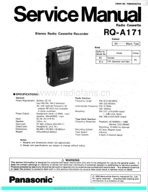 Panasonic_RQ-A171_sch 电路图 维修原理图.pdf