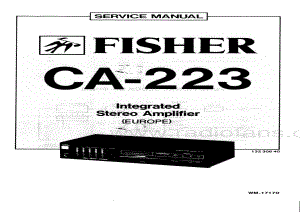 FisherCA223ServiceManual 电路原理图.pdf