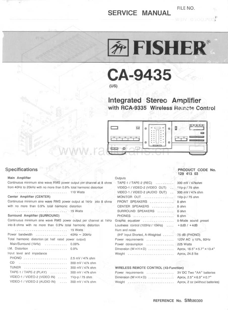 FisherCA9435ServiceManual 电路原理图.pdf_第1页