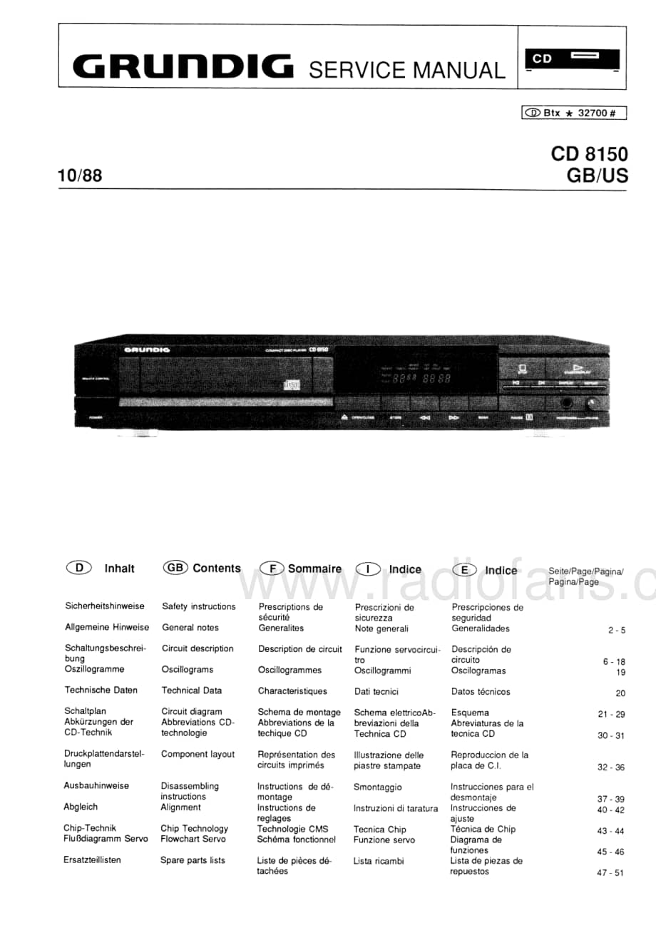 GrundigCD8150 维修电路图、原理图.pdf_第1页