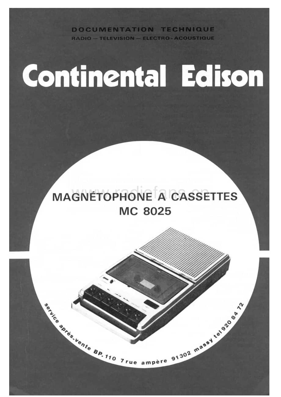 ContinentalEdisonMC8025 维修电路图 原理图.pdf_第1页