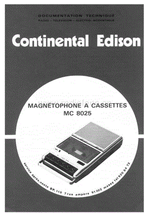 ContinentalEdisonMC8025 维修电路图 原理图.pdf
