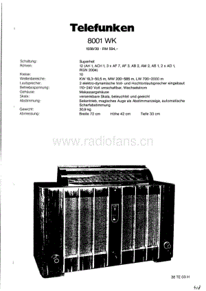 Telefunken8001WK维修电路图、原理图.pdf