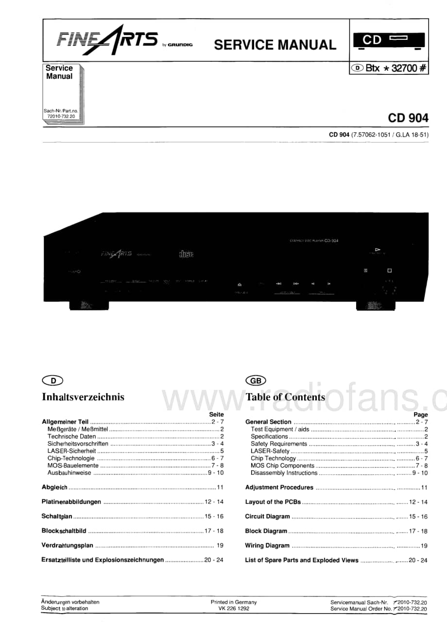 GrundigCD904 维修电路图、原理图.pdf_第2页