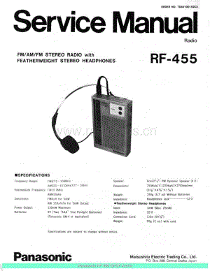 Panasonic_RF-455_sch 电路图 维修原理图.pdf