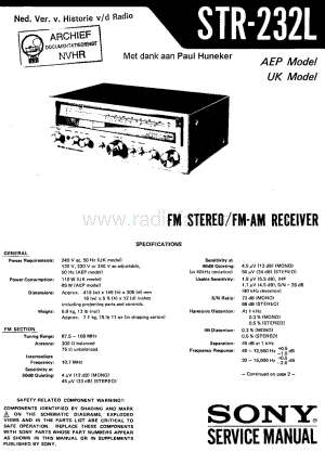 Sony_STR-232 电路图 维修原理图.pdf