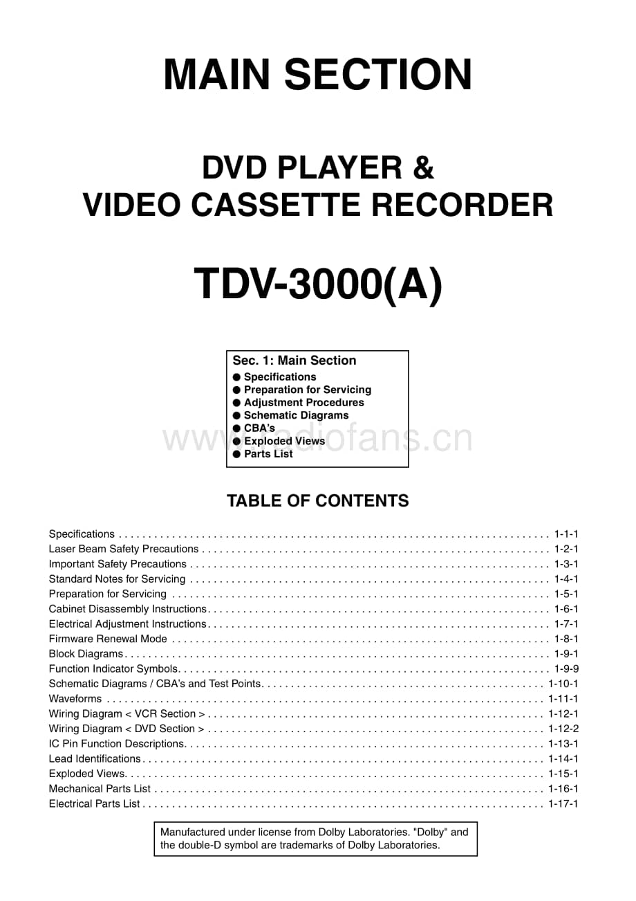 TelefunkenTDV3000A维修电路图、原理图.pdf_第2页