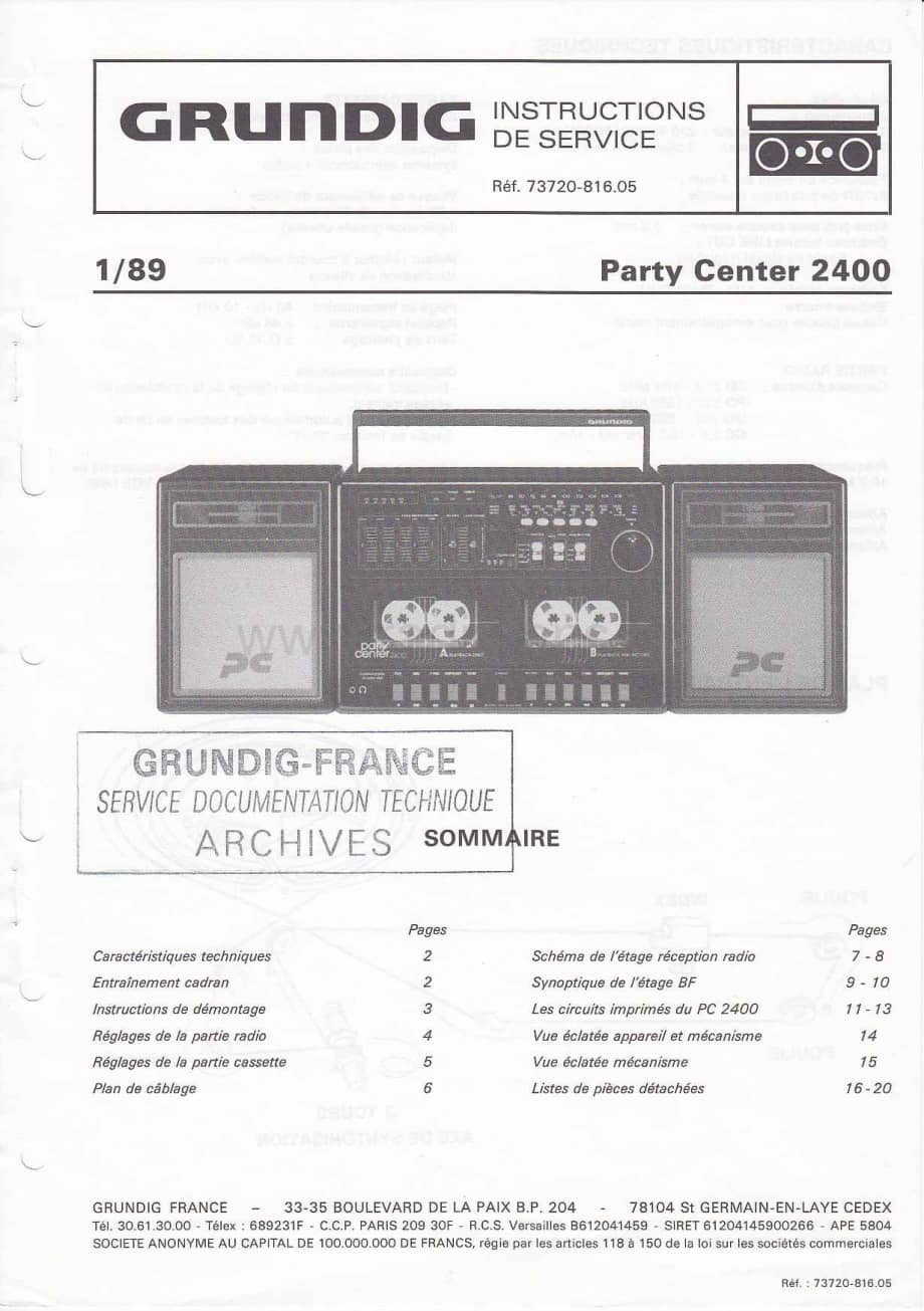 GrundigMV4PartyCenter2400 维修电路图、原理图.pdf_第1页