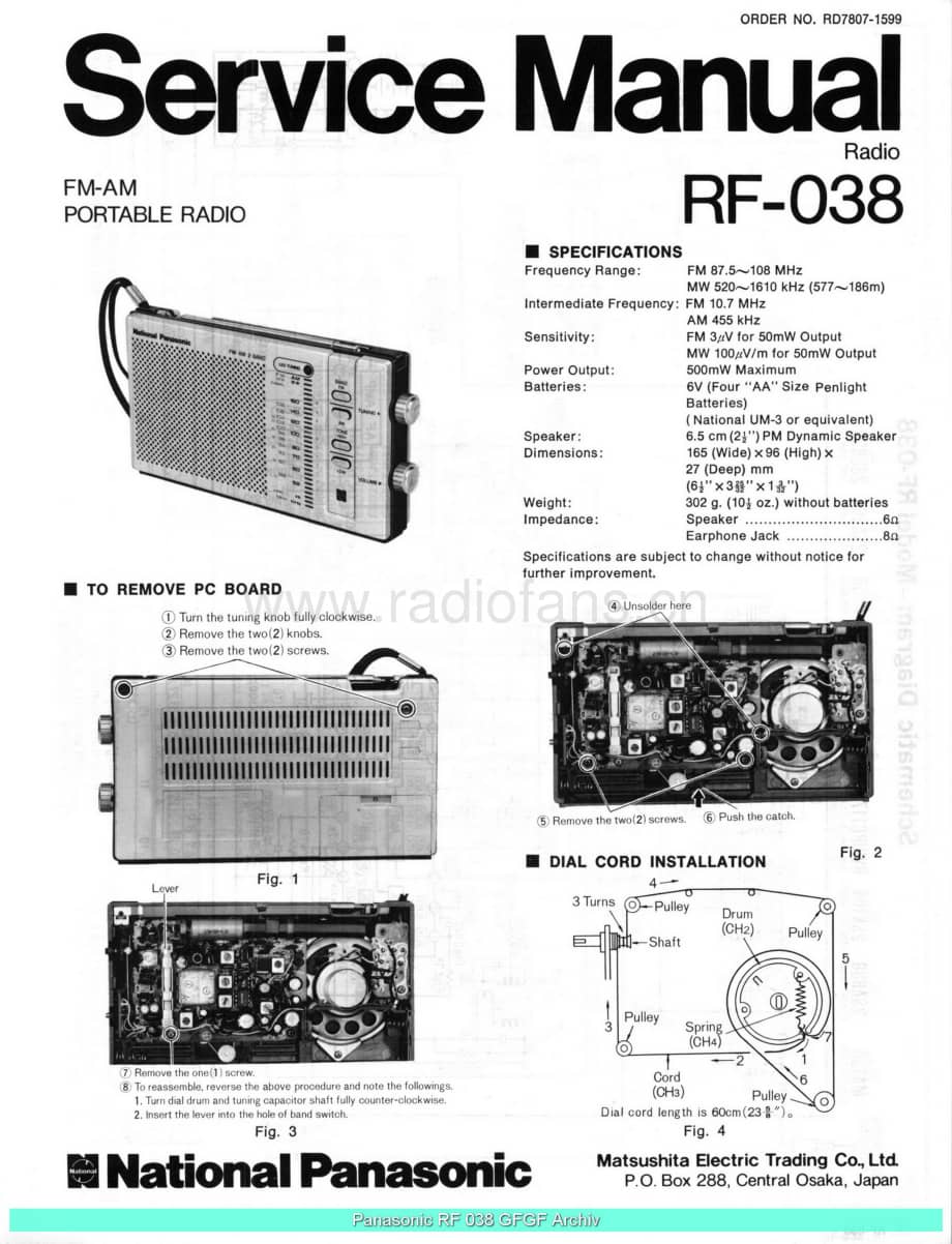 Panasonic_RF-038_sch 电路图 维修原理图.pdf_第1页