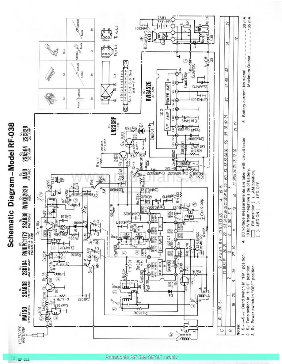 Panasonic_RF-038_sch 电路图 维修原理图.pdf_第2页