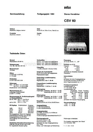 BraunCSV60ServiceManual电路原理图.pdf