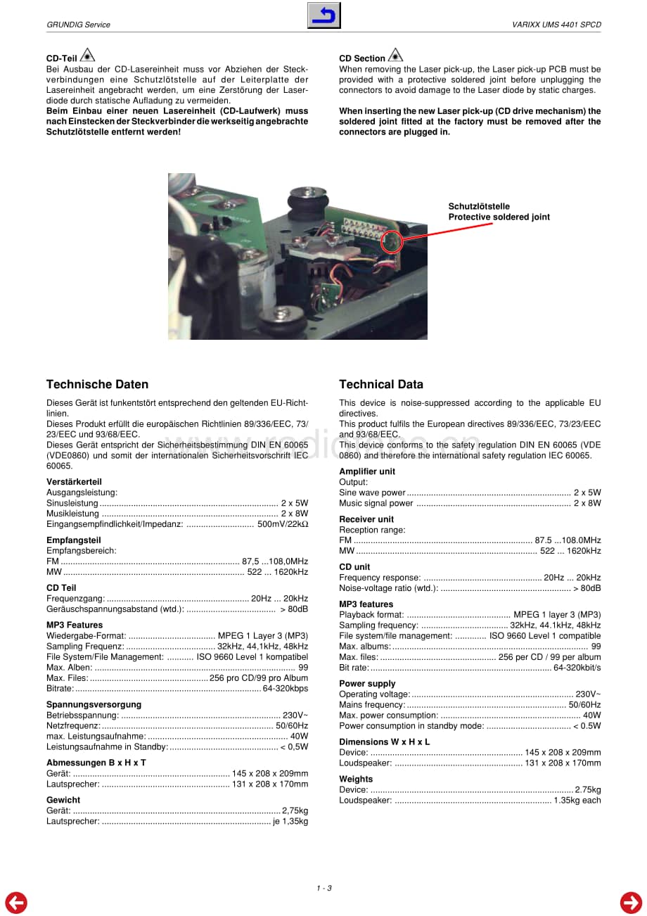 GrundigUMS4401SPCD 维修电路图、原理图.pdf_第3页