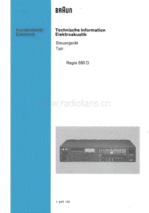 BraunRegie550DServiceManual电路原理图.pdf