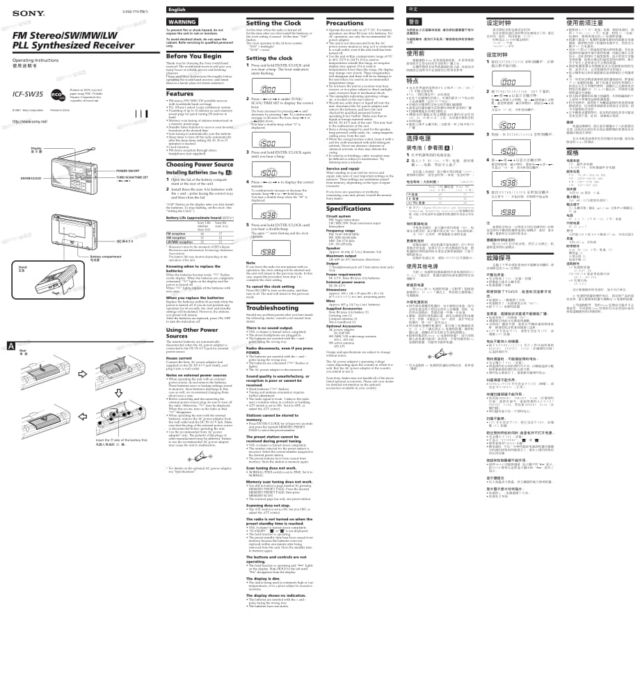 SONY icf-sw35 电路图 维修原理图.pdf_第1页