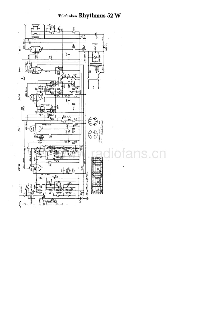 TelefunkenRhythmus52W维修电路图、原理图.pdf_第1页