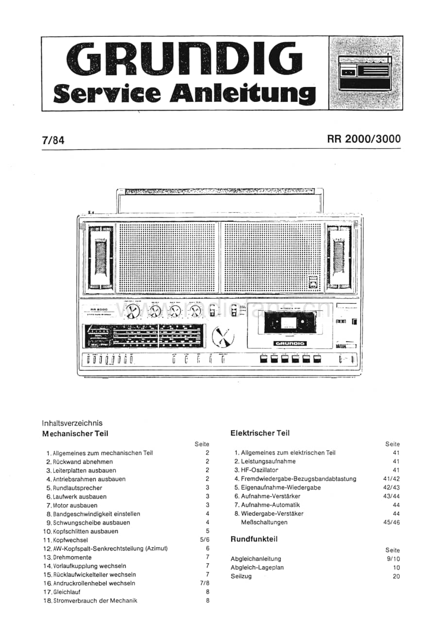GrundigRR2000RR3000 维修电路图、原理图.pdf_第1页