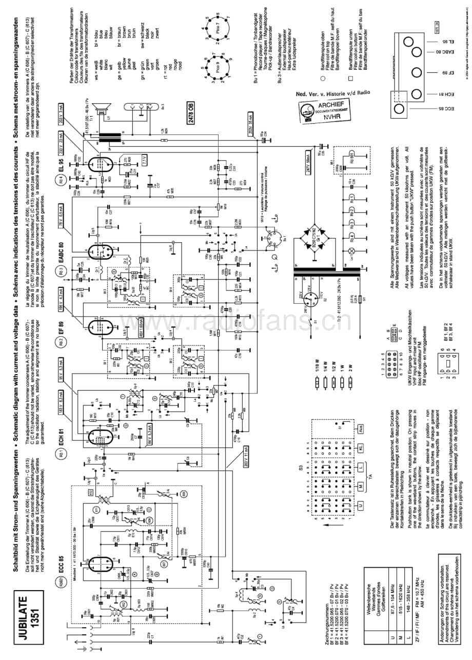 Telefunken_1351 维修电路图 原理图.pdf_第1页