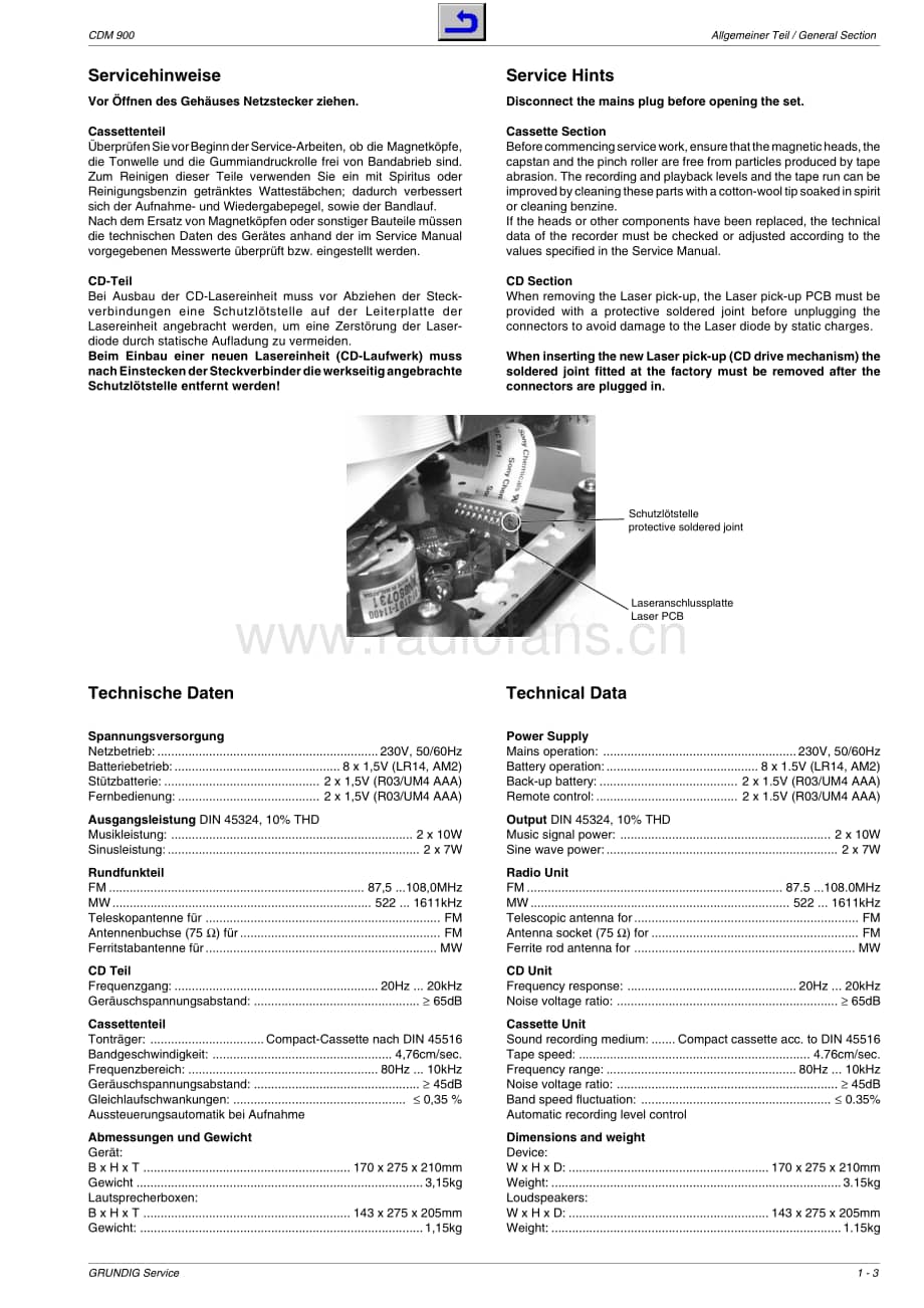 GrundigCDM900 维修电路图、原理图.pdf_第3页