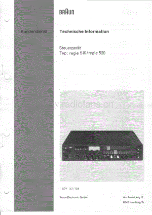 BraunRegie510ServiceManual电路原理图.pdf