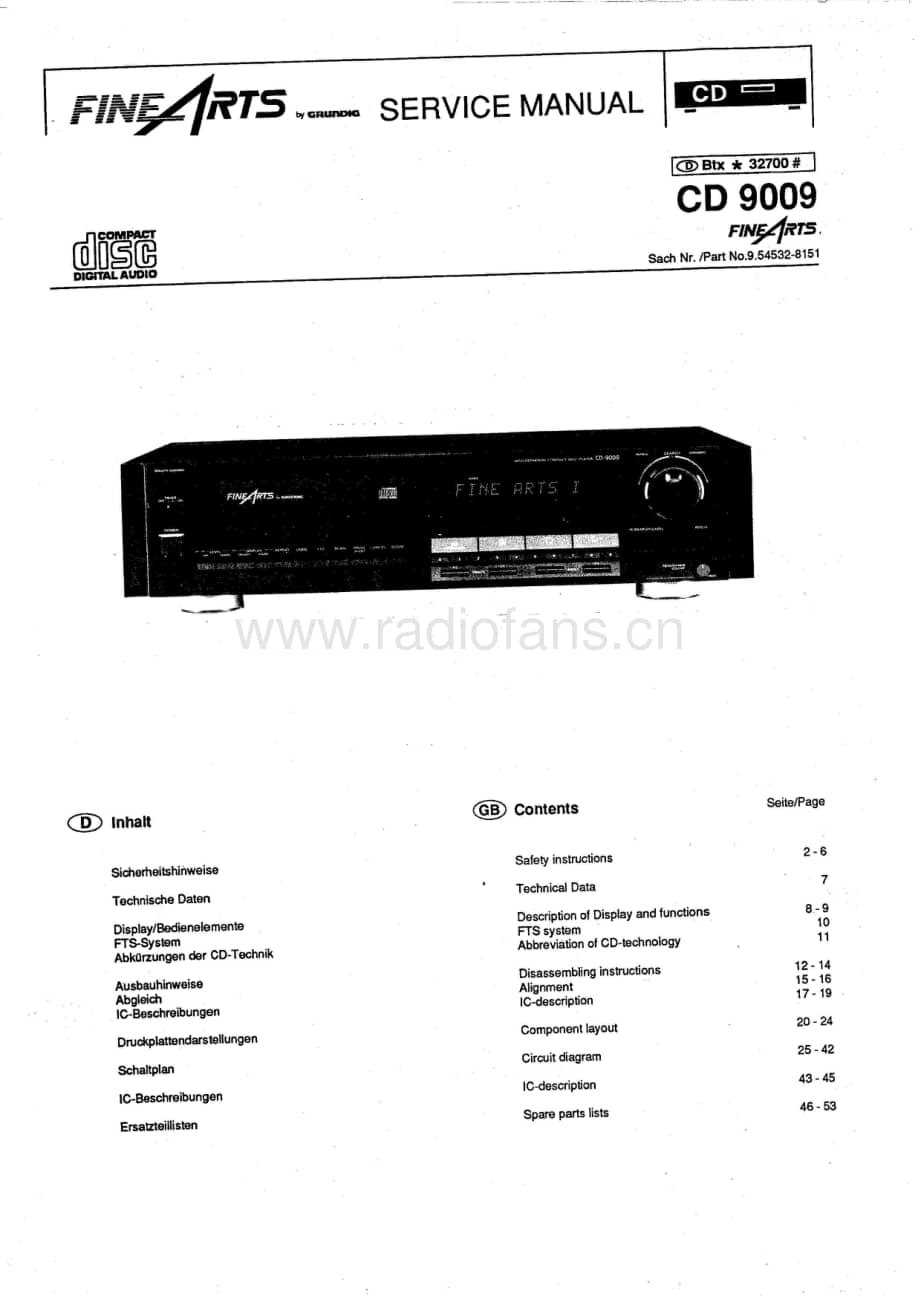 GrundigCD9009 维修电路图、原理图.pdf_第1页