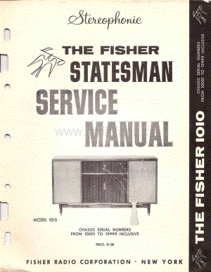 FisherSTATESMAN1010ServiceManual 电路原理图.pdf