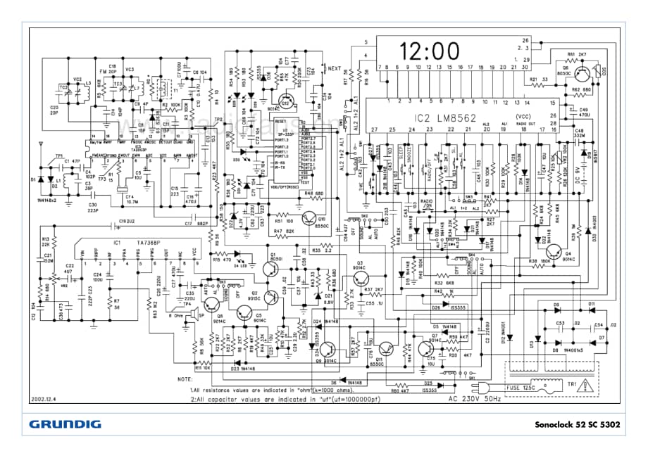 GrundigSonoclock52SC5302 维修电路图、原理图.pdf_第2页