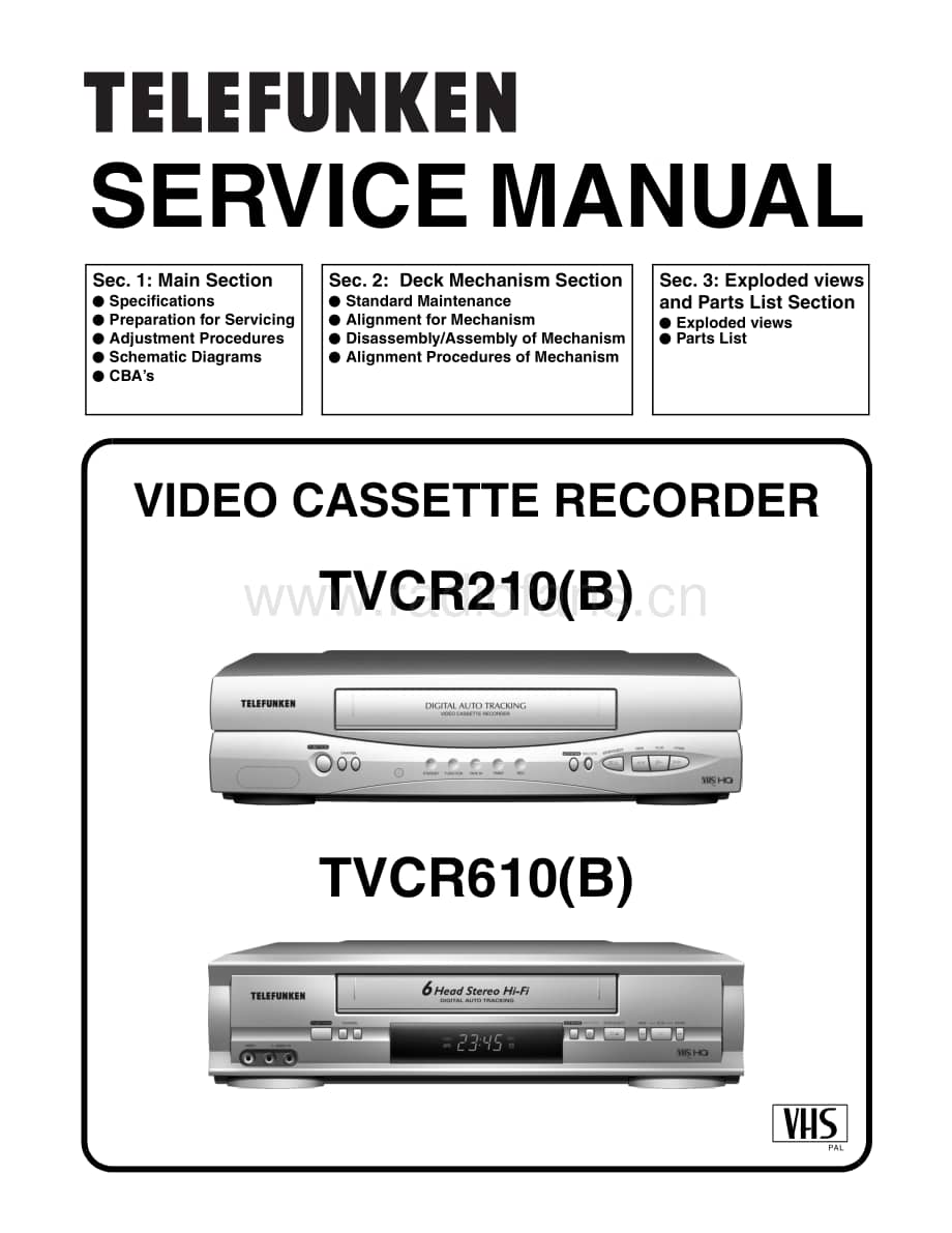 TelefunkenTVCR210ATVCR610AServiceManual(1)电路原理图维修电路图、原理图.pdf_第1页