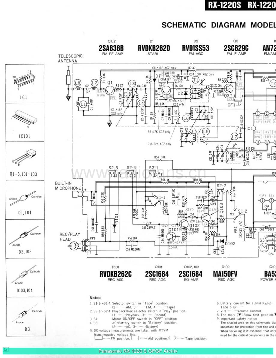 Panasonic_RX-1220S_sch 电路图 维修原理图.pdf_第2页