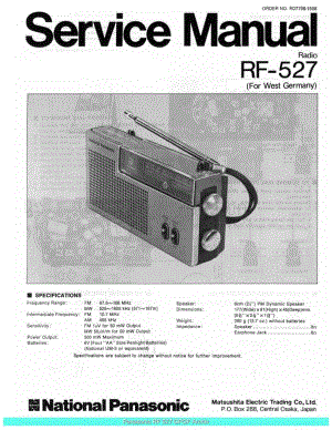Panasonic_RF-527_sch 电路图 维修原理图.pdf