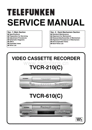 TelefunkenTVCR210CTVCR610C维修电路图、原理图.pdf