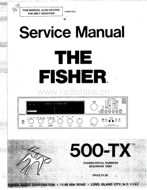 Fisher500TXServiceManual2电路原理图 维修电路图 原理图.pdf