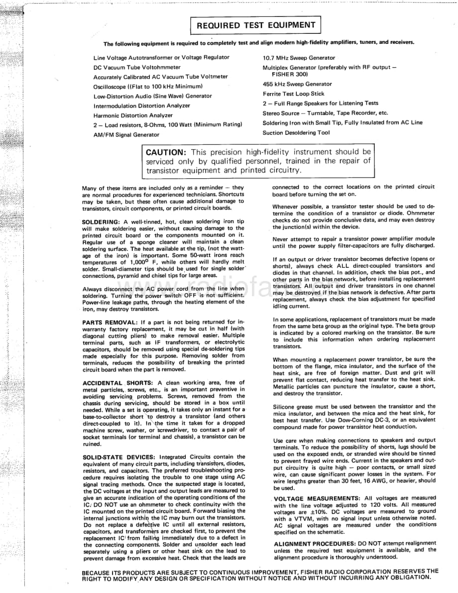 Fisher500TXServiceManual2电路原理图 维修电路图 原理图.pdf_第2页
