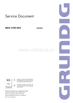 GrundigRRCD3700MP3 维修电路图、原理图.pdf