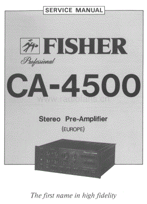 FisherCA4500ServiceManual 电路原理图.pdf