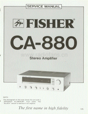 FisherCA880ServiceManual 电路原理图.pdf