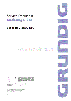 GrundigBEEZZRCD6800 维修电路图、原理图.pdf