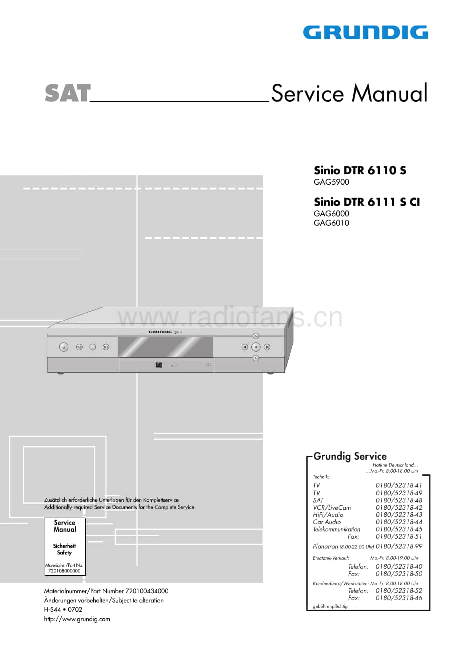 GrundigSinioDTR6110SCL 维修电路图、原理图.pdf_第1页