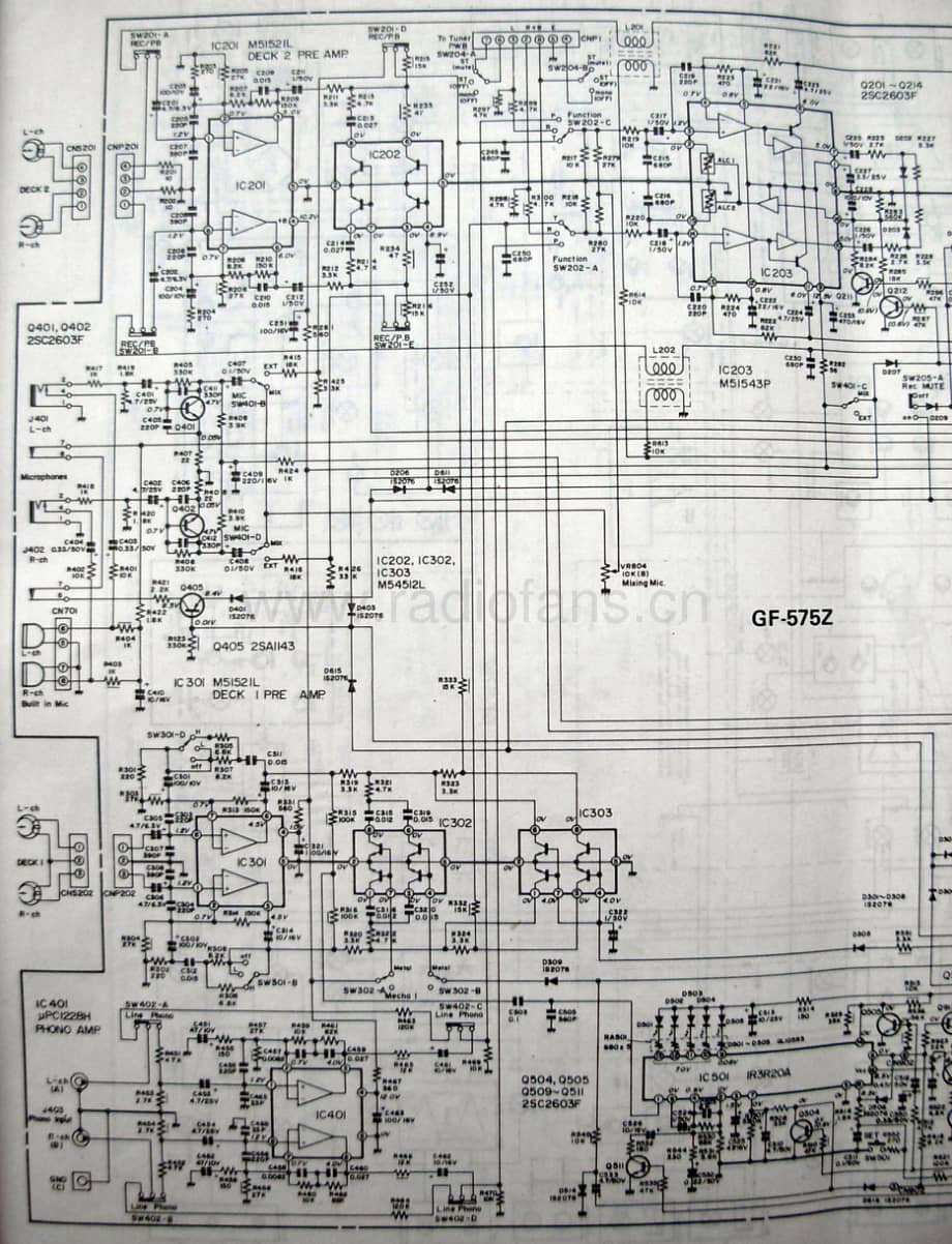 SHARP夏普GF575收录机电路图资料 电路图 维修原理图.pdf_第1页