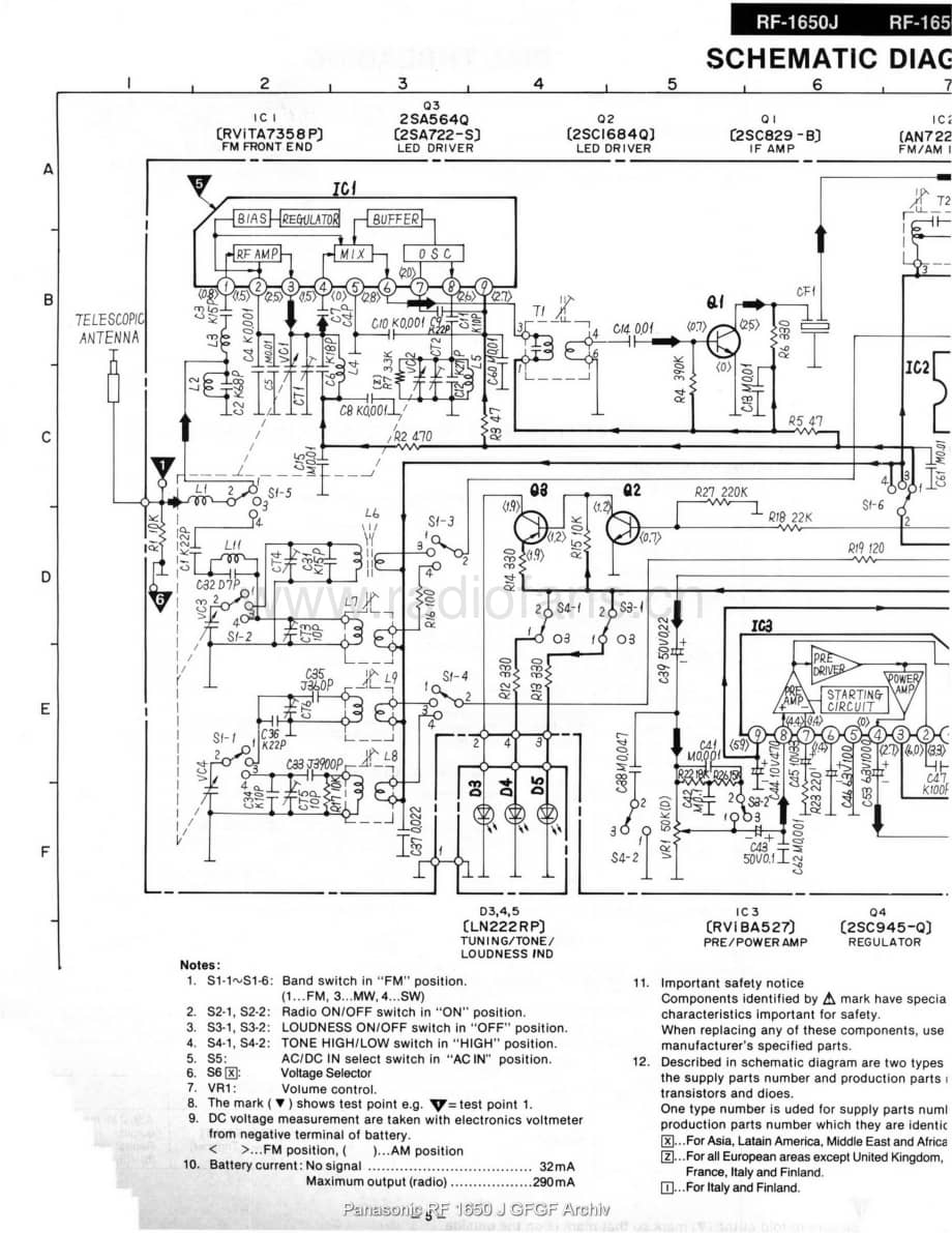 Panasonic_RF-1650J_sch 电路图 维修原理图.pdf_第2页