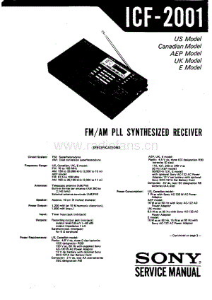 Sony ICF-2001 电路图 维修原理图.pdf