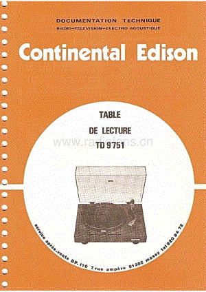 ContinentalEdisonTD9751 维修电路图 原理图.pdf