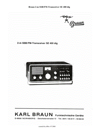 BraunSE400ServiceManual电路原理图.pdf