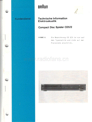 BraunCD52ServiceManual电路原理图.pdf