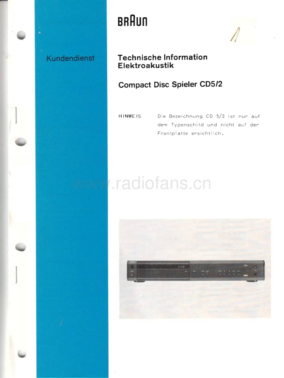 BraunCD52ServiceManual电路原理图.pdf_第1页