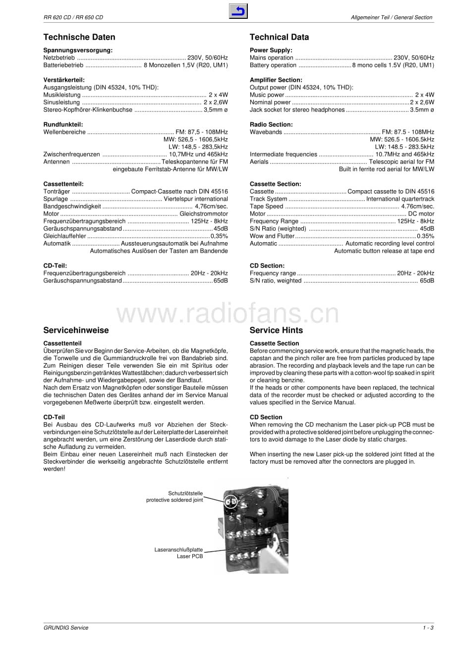 GrundigRR620CDServiceManual(1) 维修电路图、原理图.pdf_第3页