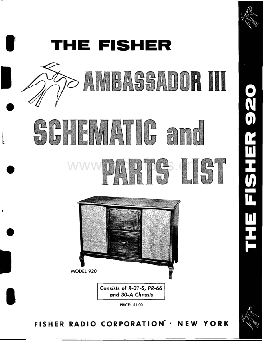 FisherAMBASSADOR3A920ServiceManual 电路原理图.pdf_第1页