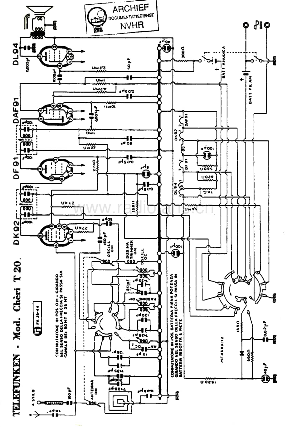 Telefunken_T20 维修电路图 原理图.pdf_第1页