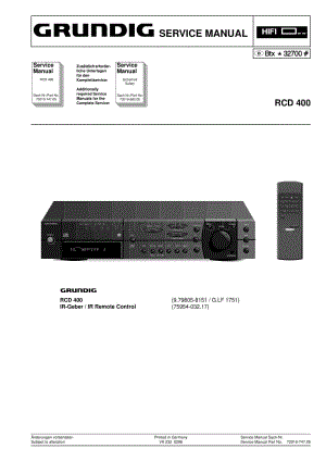 GrundigRCD400 维修电路图、原理图.pdf