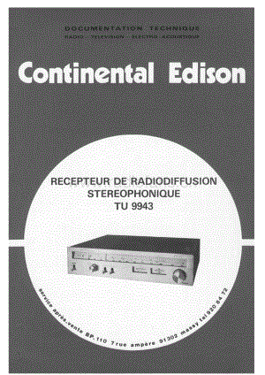 ContinentalEdisonTU9943 维修电路图 原理图.pdf