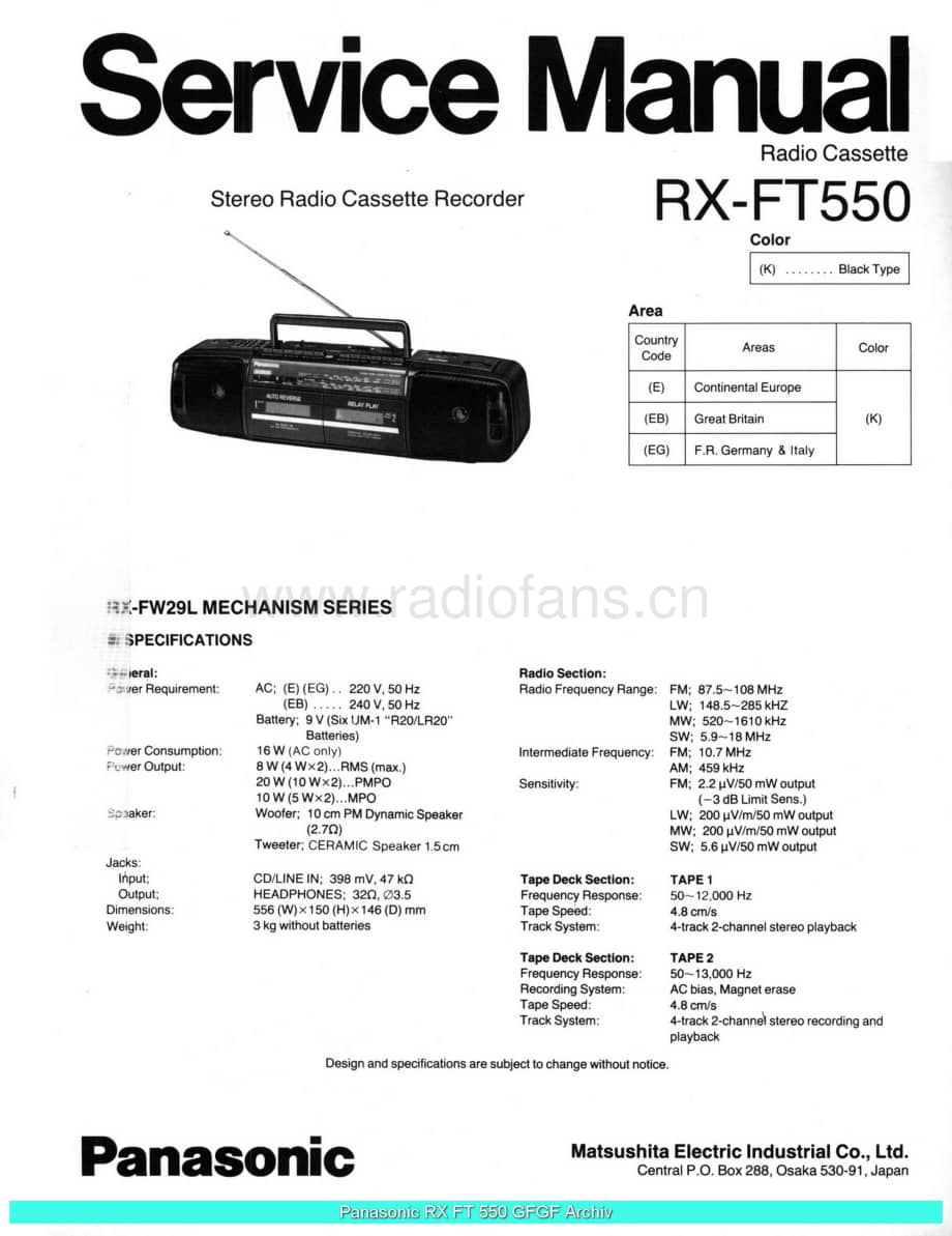 Panasonic_RX-FT550_sch 电路图 维修原理图.pdf_第1页